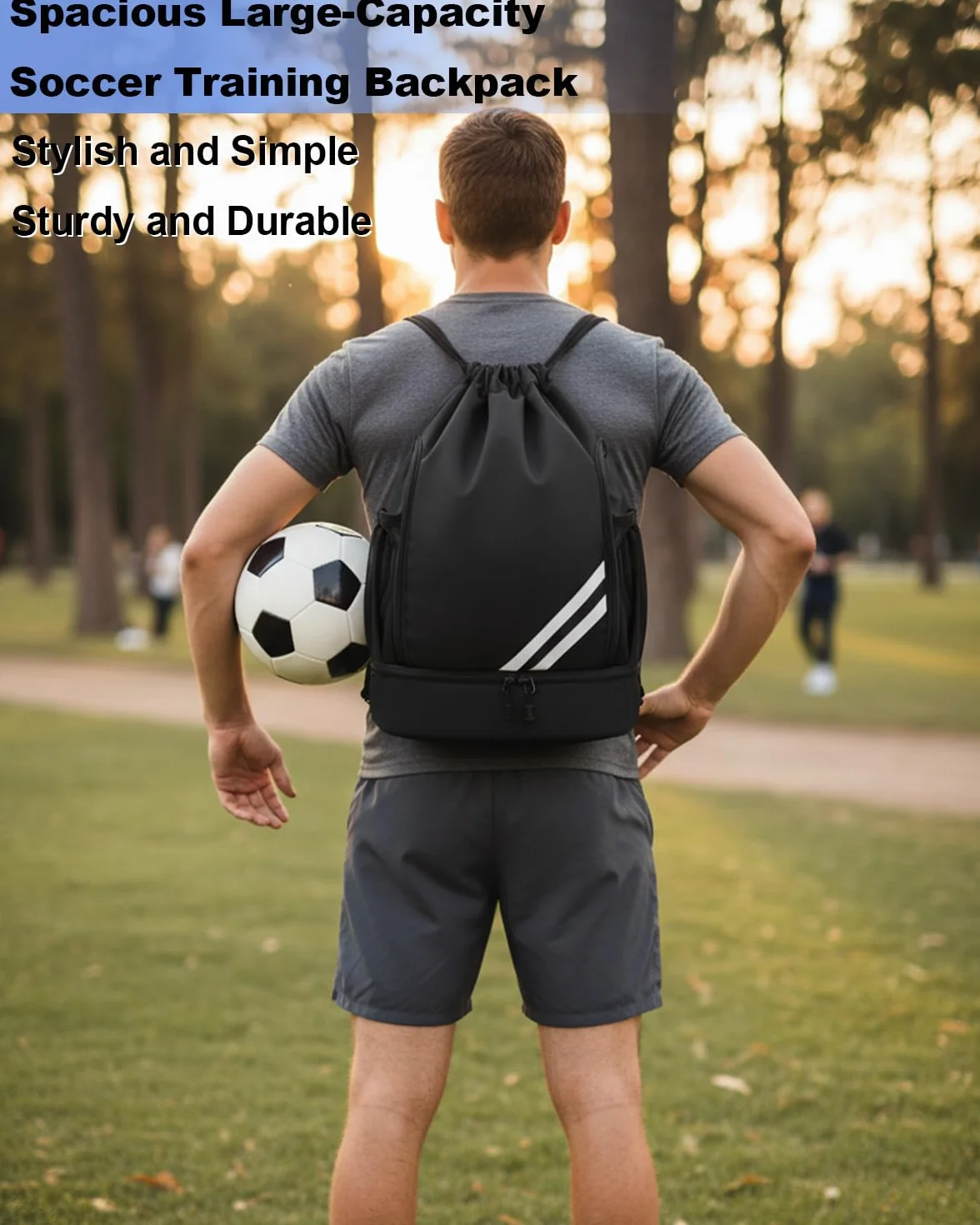 Sac Piscine Étanche Homme Femme, Sac à Dos Sport Compartiment Chaussures Pliable Poches
