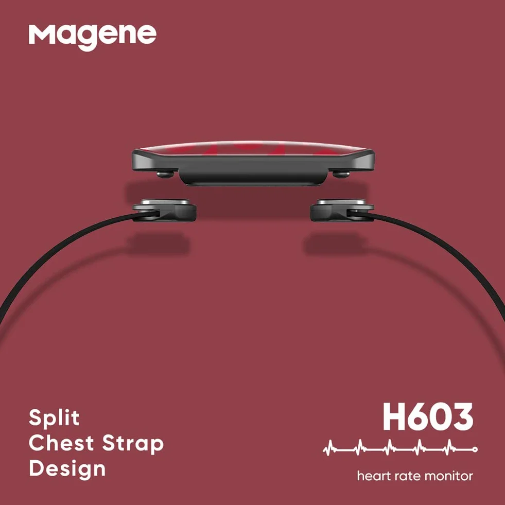 Magene H603 Cardiofréquencemètre Sangle pectorale IP67 Étanche Bluetooth 4.2 Ant+