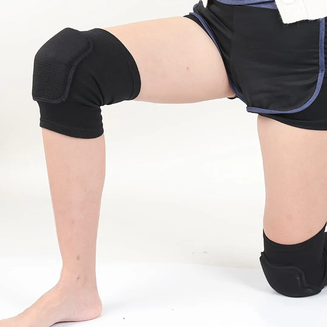 Lot de 2 genouillères de danse élastiques unisexes pour enfants et adultes sport football jogging yoga
