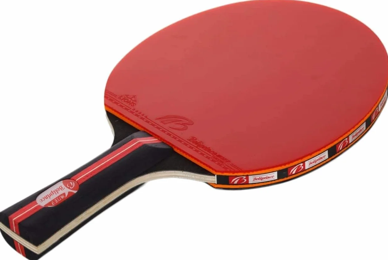 Raquettes de Tennis de Table Professionnelles Lot de 2 avec 3 Balles 7 Couches Bois Peuplier Éponge 2 mm