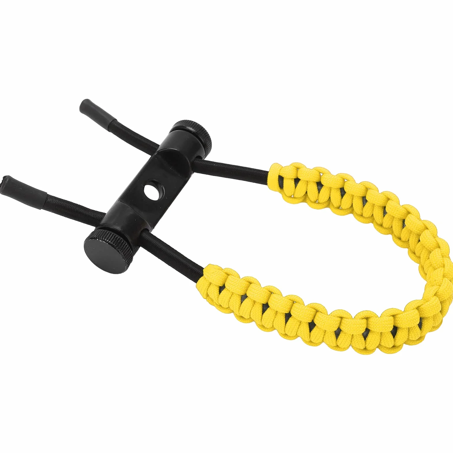 Élingues de Poignet d'Arc à Poulies Réglable, Corde de Dragonne Durable pour Tir à l'Arc (Jaune)