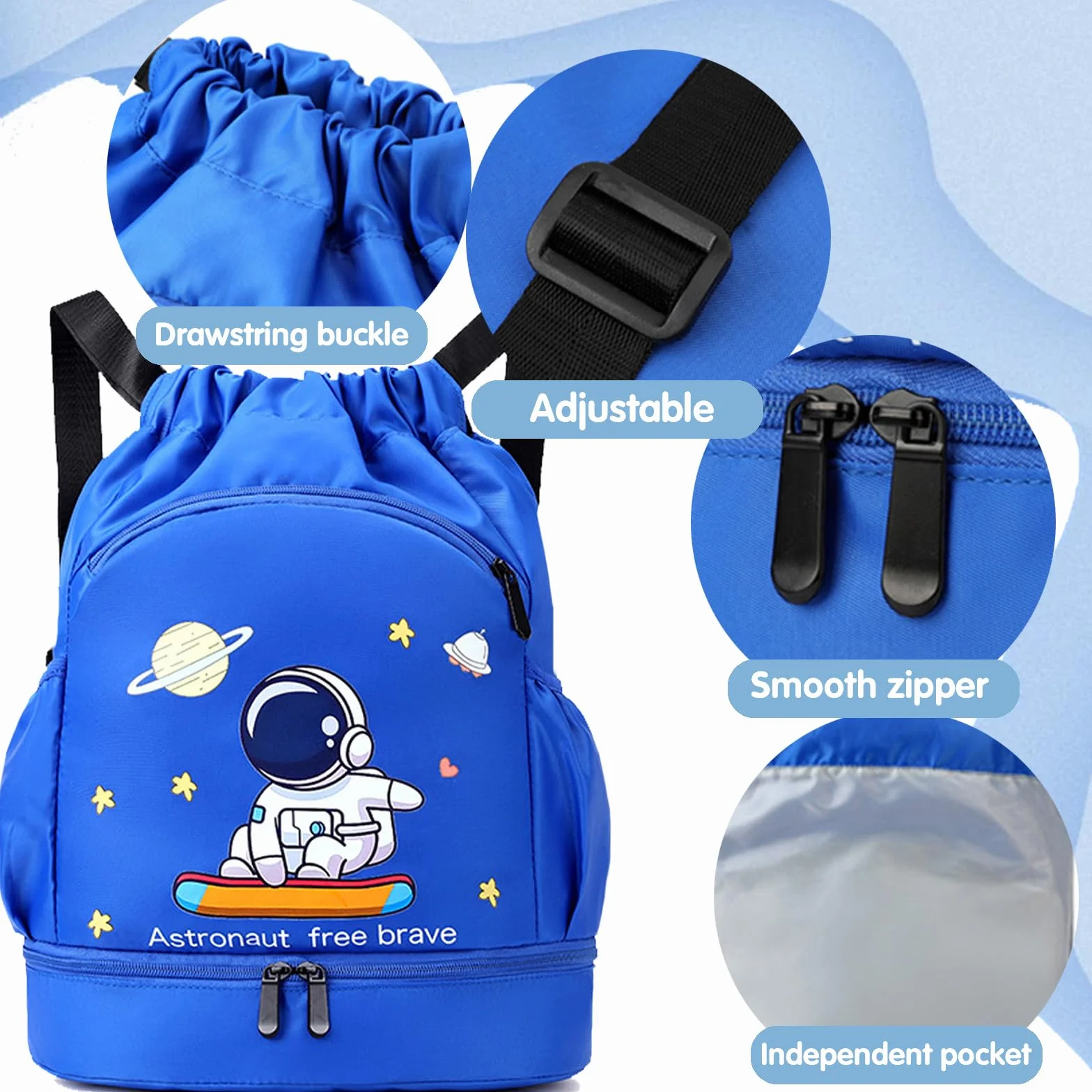 YOUYIKE Sac à dos de sport imperméable pour enfants avec poche intérieure