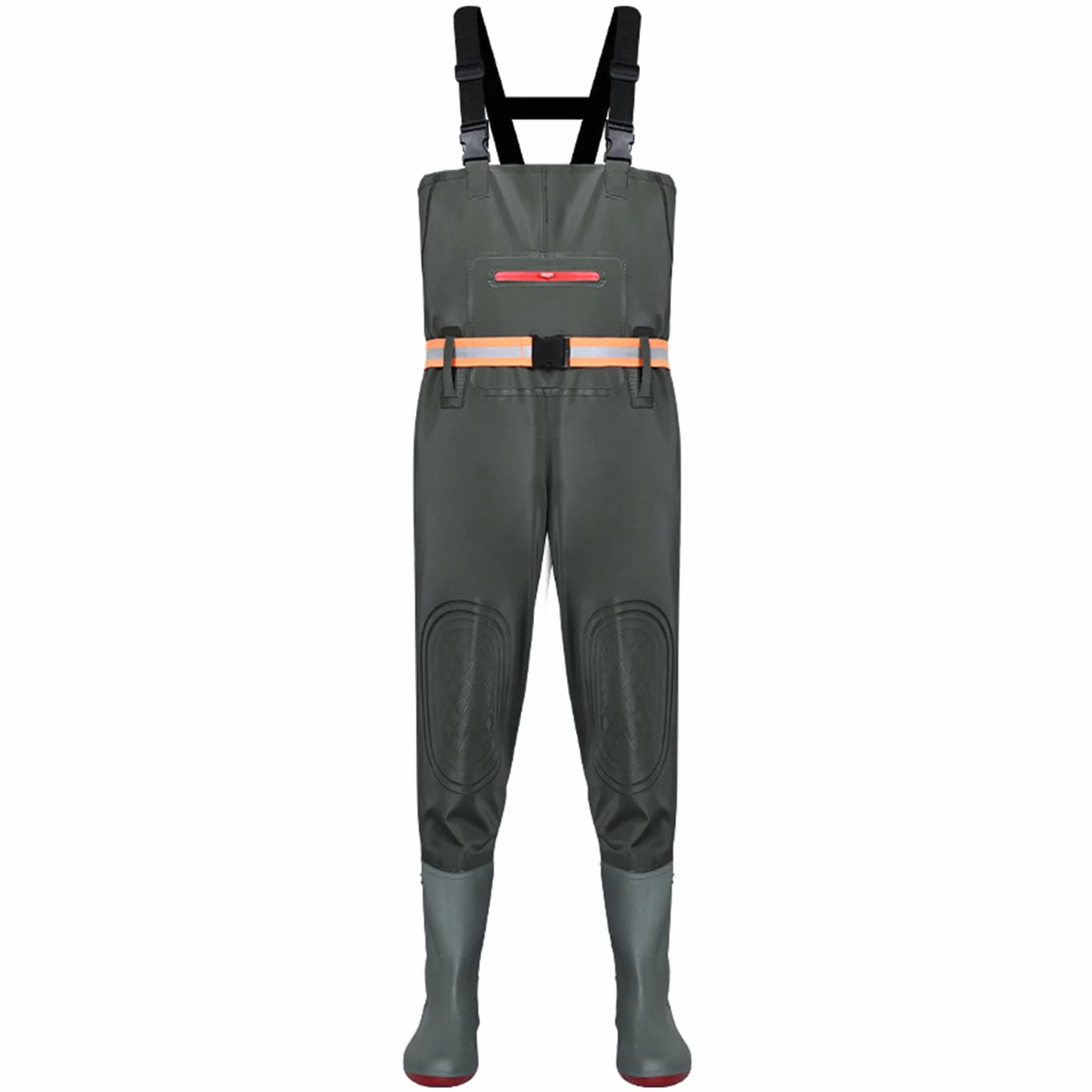 ENEN Cuissarde de Peche Homme Femme 36-46 Pantalon de Bassin avec Bottes en Caoutchouc Antidérapant