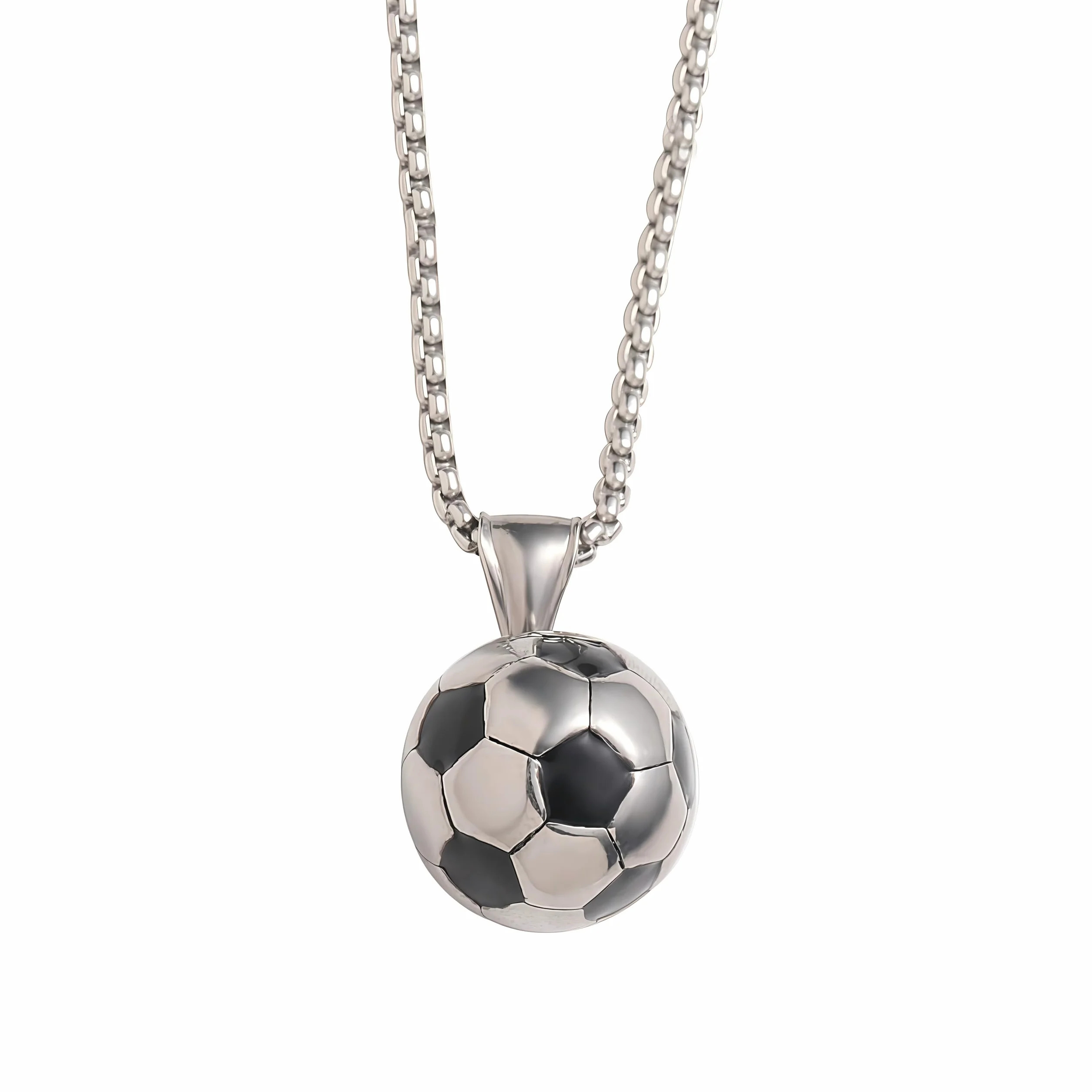 Collier De Football En Acier Inoxydable Pour Enfants Bijoux