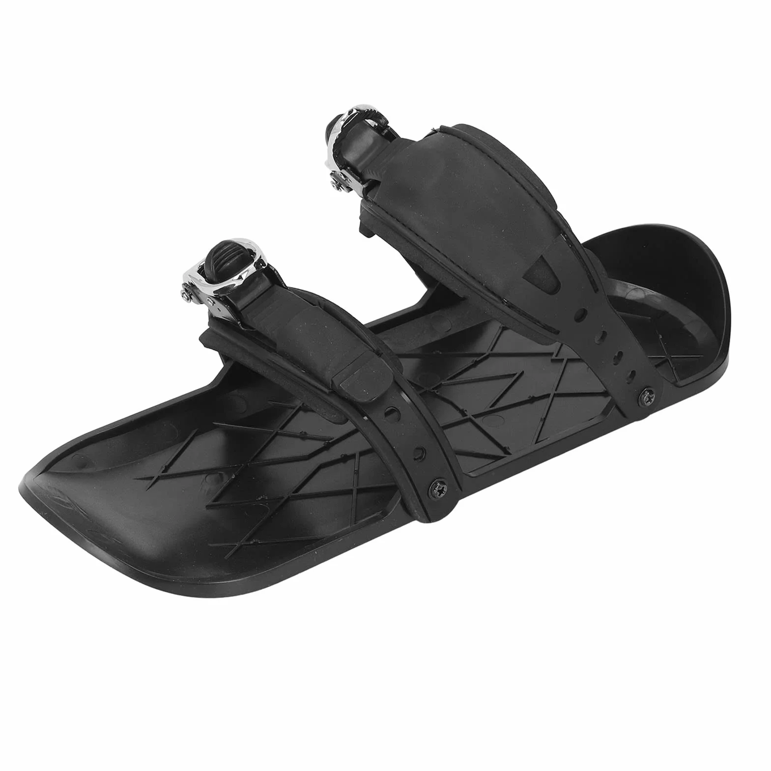 Buachois Mini Patins de Ski pour la Neige Courts et Fins à Fixer aux Bottes de Ski