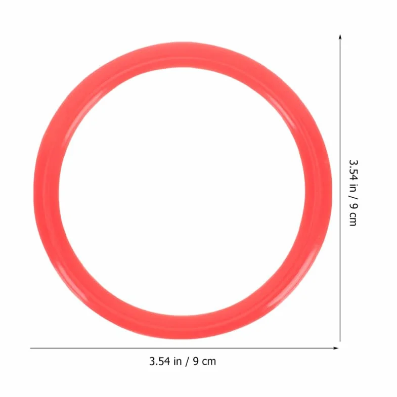 Jeu de Lancer d'Anneaux en Plastique Rouge 20 Pièces 8 cm Diamètre Extérieur