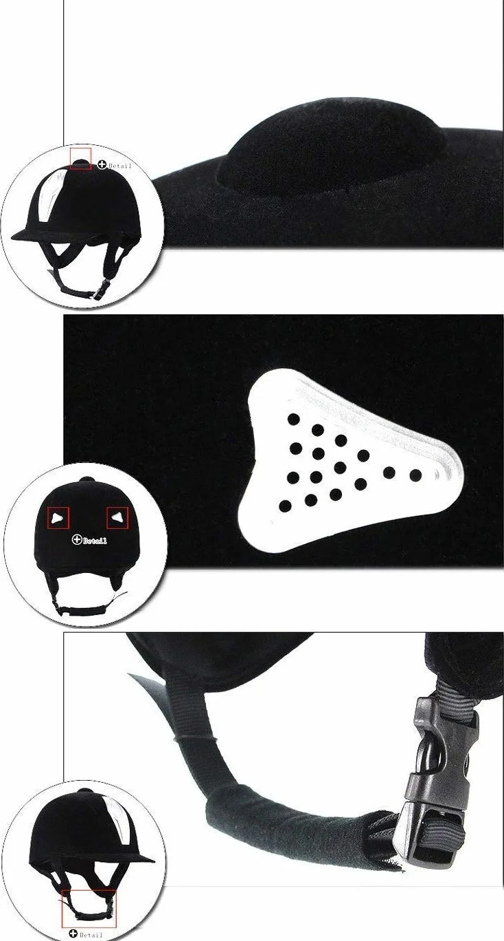 TentHome Bombe Equitation Noir Velours Enfants Adultes