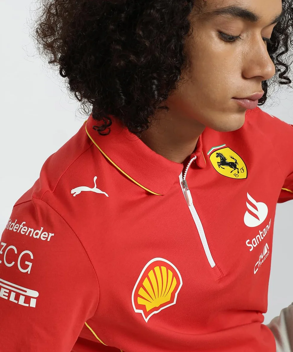 PUMA Polo Scuderia Ferrari 2024 Hommes Rouge Brûlé