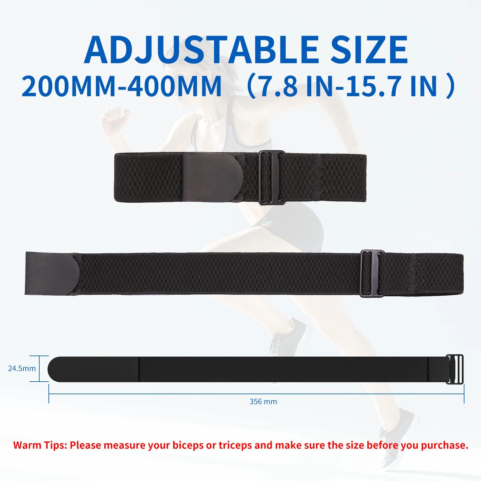 moofit RA1 Capteur de Fréquence Cardiaque Brassard de Remplacement 24,5mm Compatible Wahoo