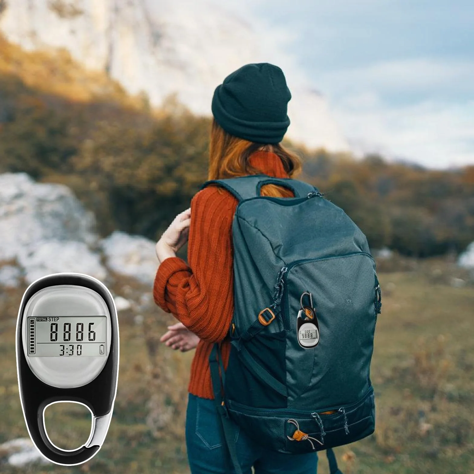 Podomètre 3D Numérique Portable avec Clip - Compteur de Calories Précis