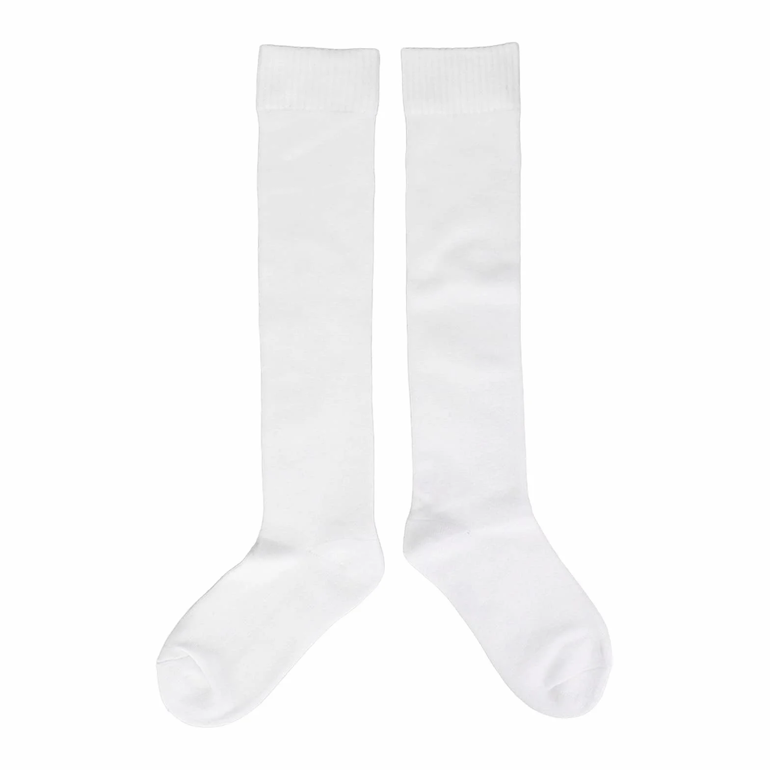 Chaussettes d'Escrime Coton épaissi pour Épée, Sabre et Feuille, Protection Genou Hautes Blanc