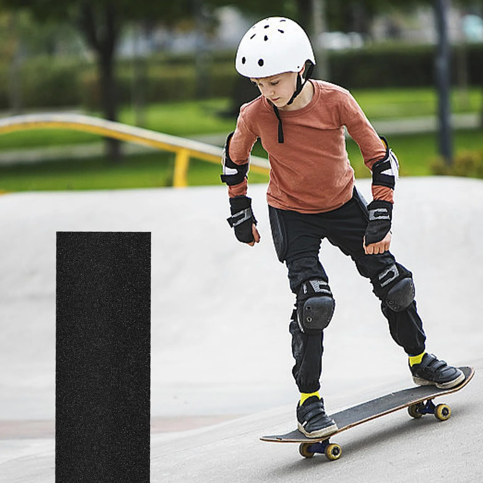 Bande antidérapante pour skateboard 81x21cm Imperméable Noir