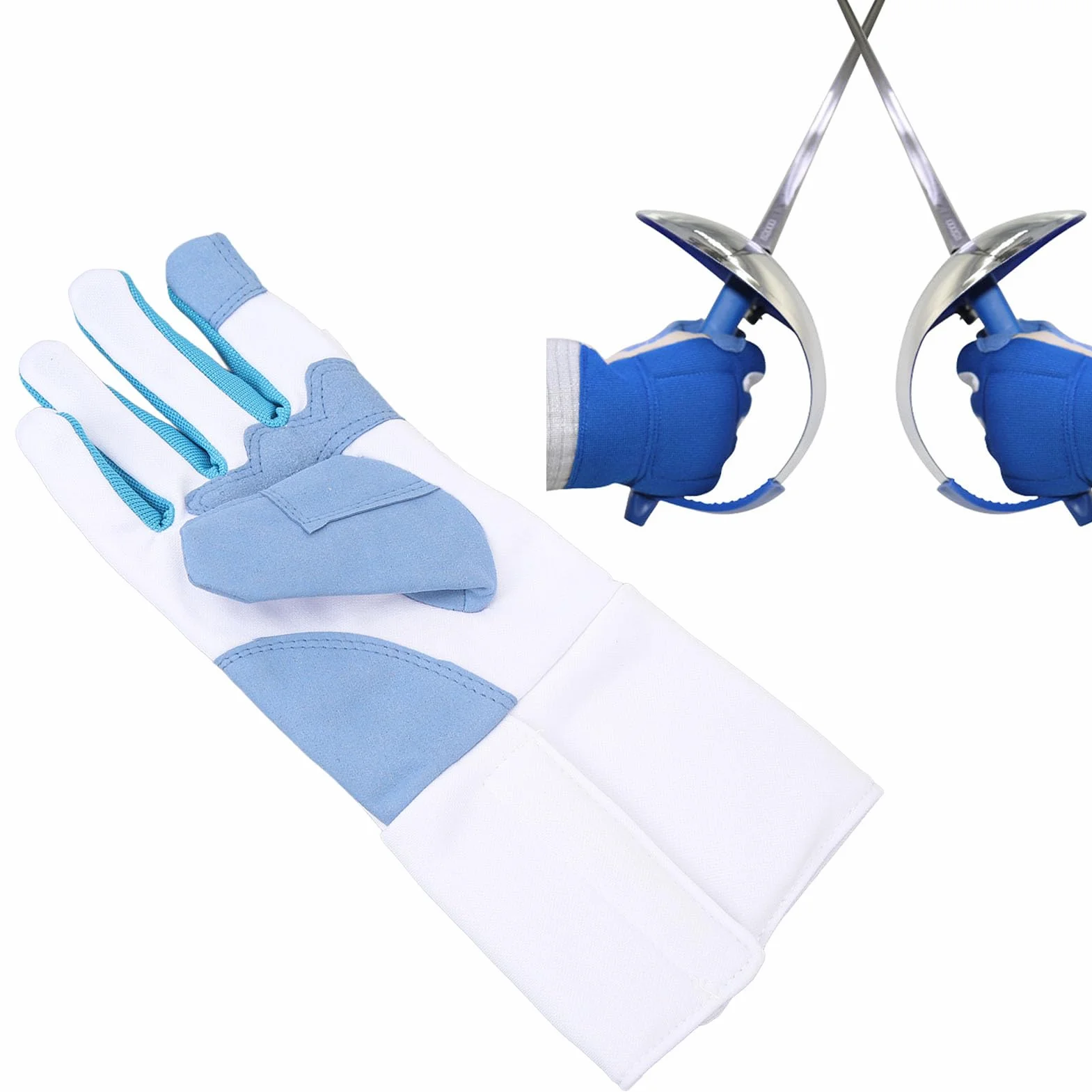 Gants D'escrime Main Droite Tissu Tricoté Antidérapant pour Épée Feuille Sabre