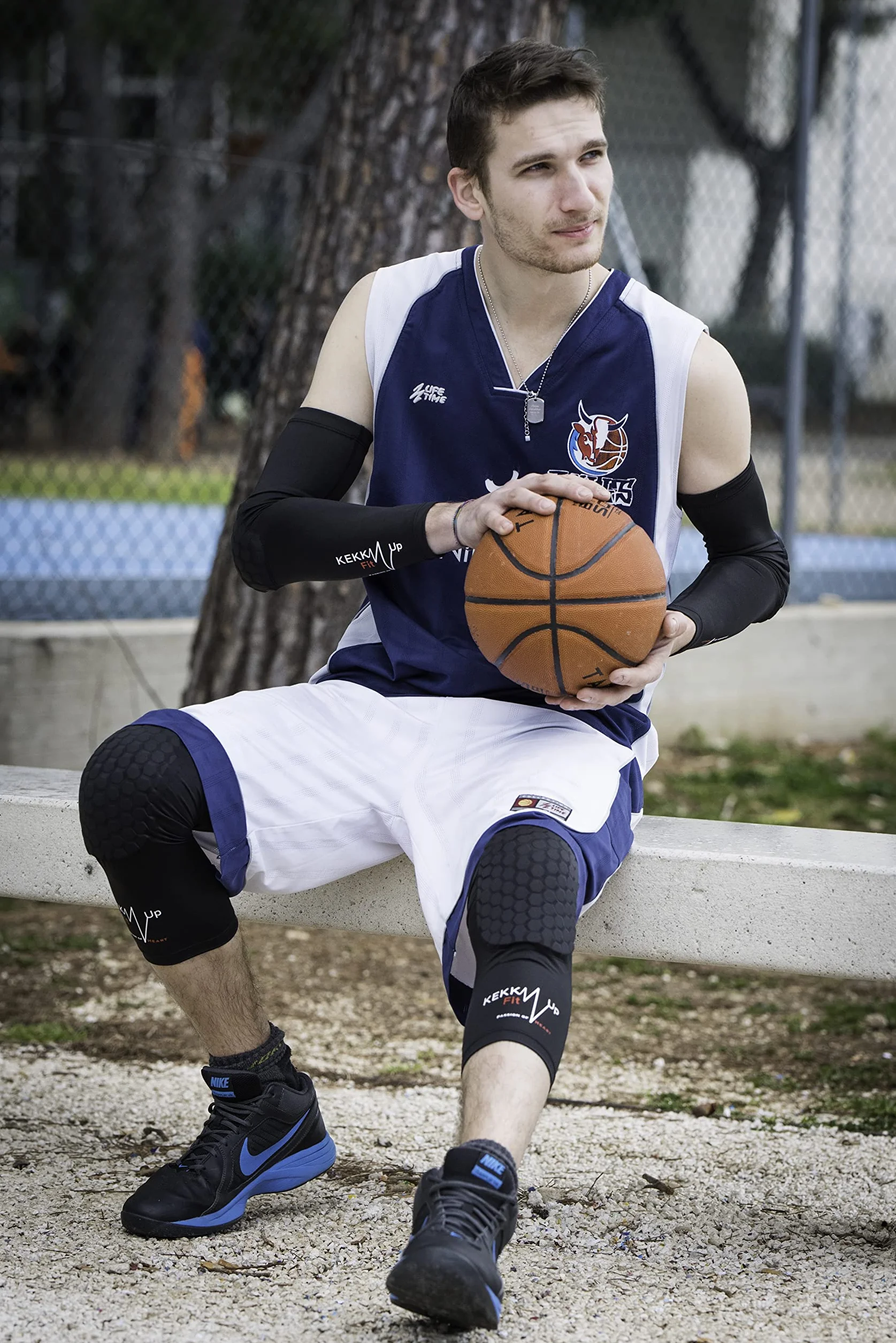 Protections Sport Coudières Basket Compression Manchons Jambières pour Bras Volley-ball Gardien de Football Handball Padel