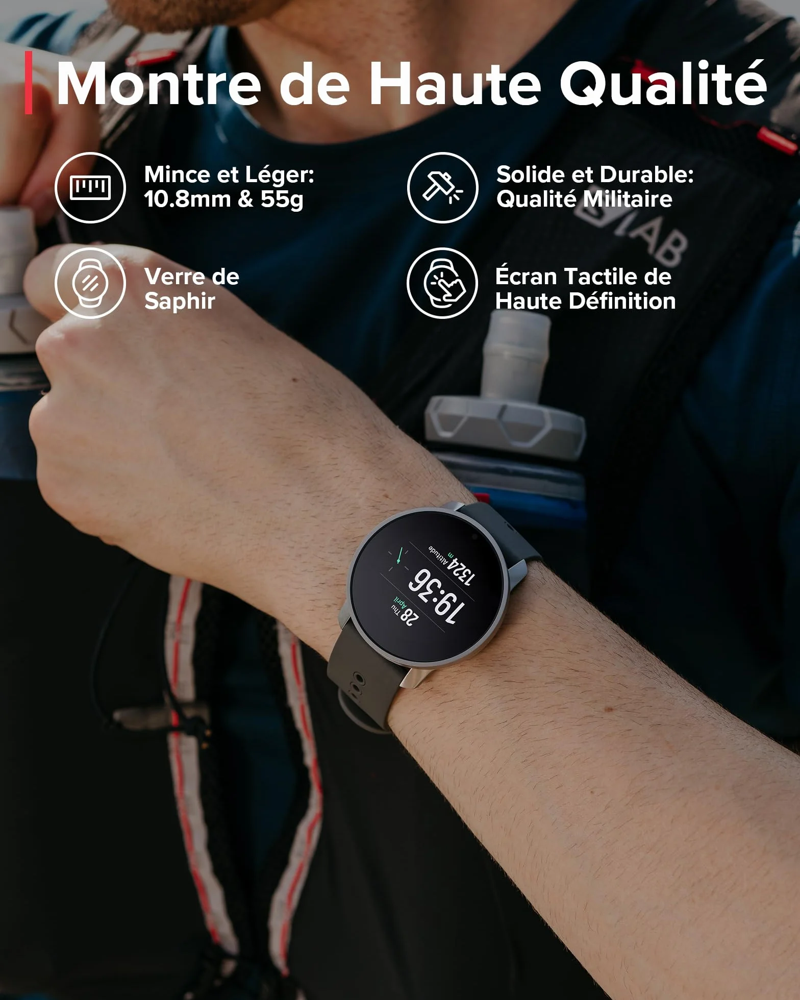 SUUNTO 9 Peak Pro Montre Sport GPS Homme Femme, Cardiofréquencemètre, Altimètre, Baromètre, 21 Jours Autonomie