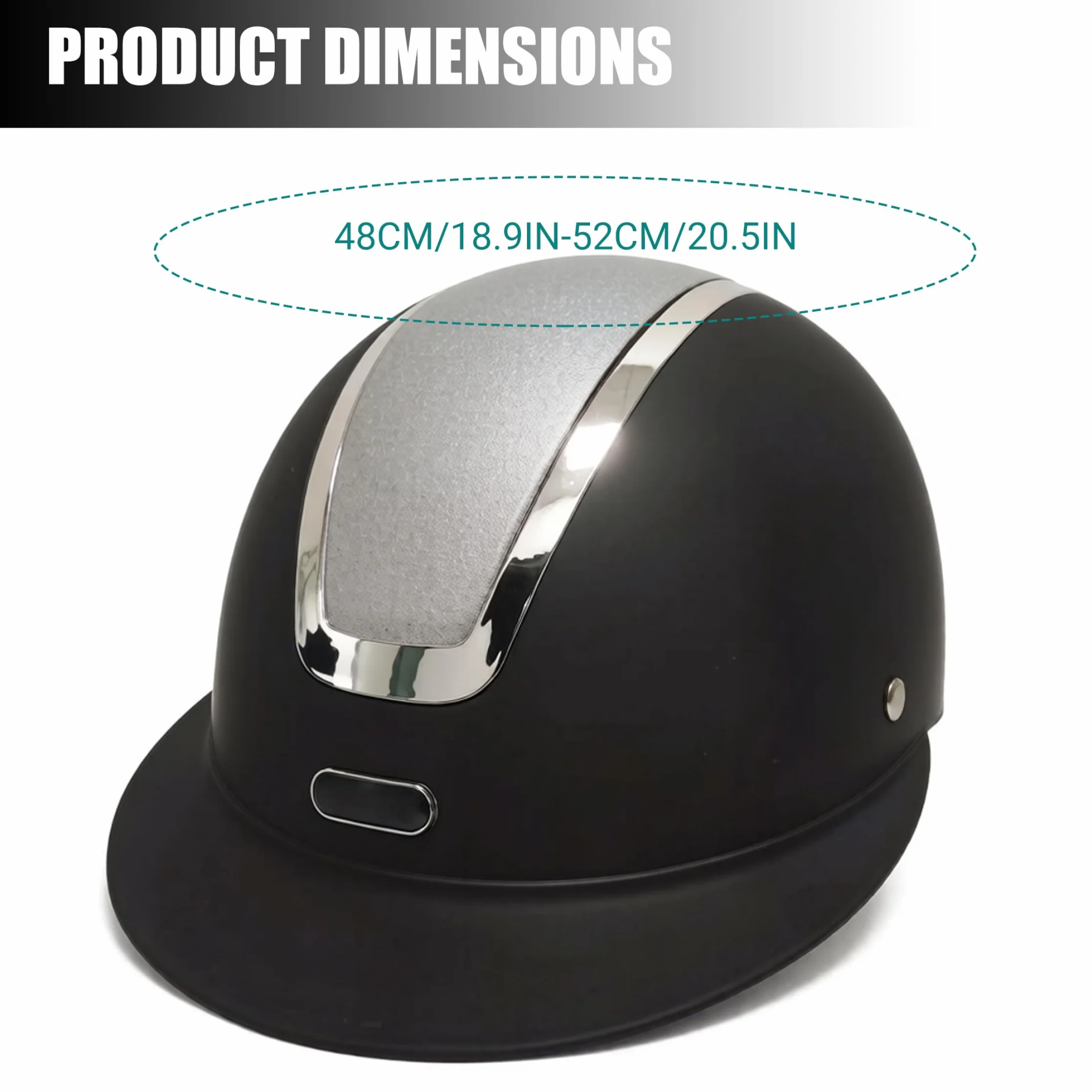 Casque d'équitation Enfant résistant aux Chocs réglable 48-52 cm
