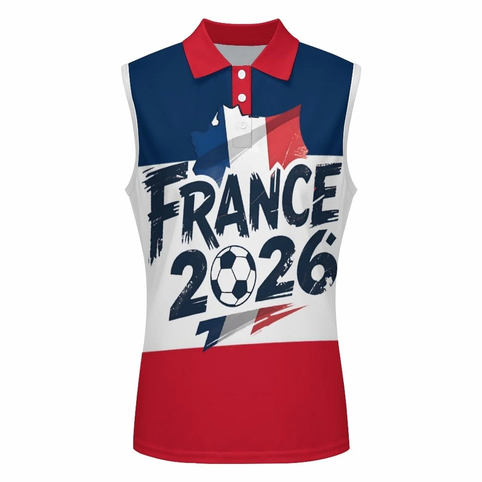 T-Shirt Hommes Coupe du Monde 2026 France Col Rond Imprimé Football Fan Manches Courtes Plusieurs Modèle