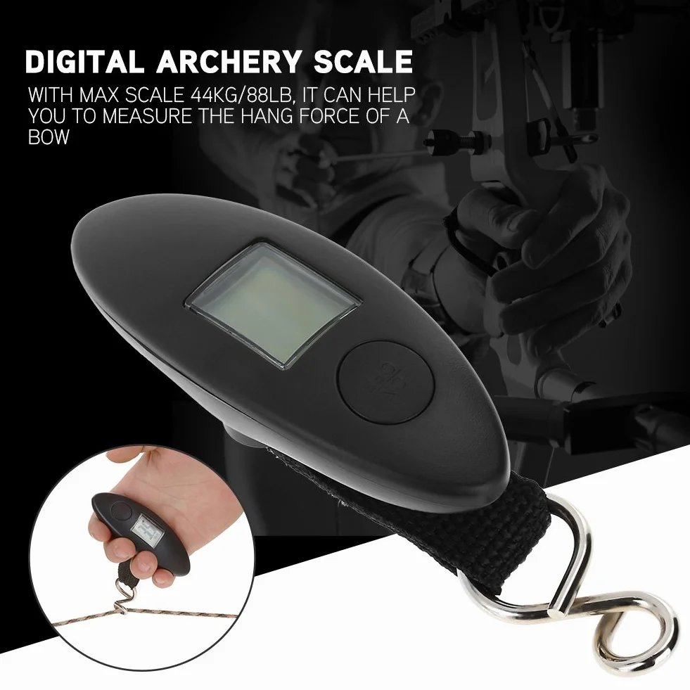 Échelle d'arc numérique portable 44 kg / 88lb Accessoires de chasse au tir à l'arc
