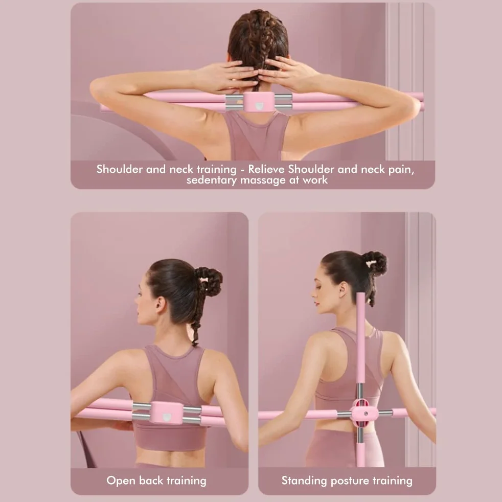 Bâtons De Yoga 2pcs Poteau De Yoga pour Correction De Postures Pilates Stick Outil D'étirement