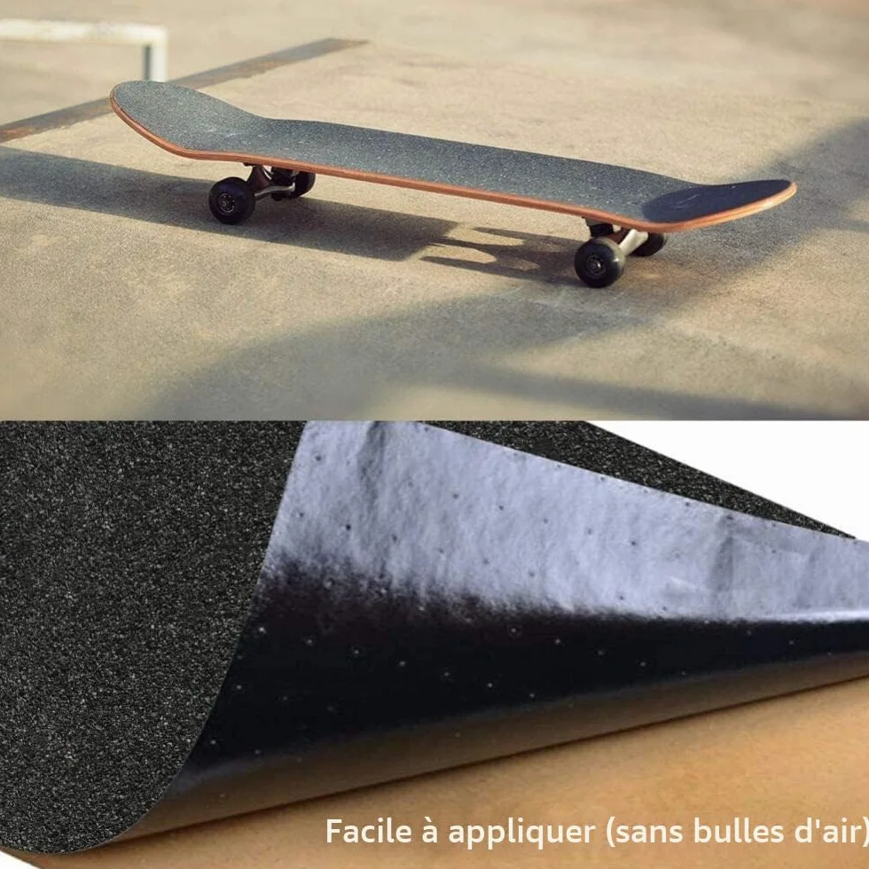 COSOOS Skateboard Grip Tape Sheet 44x10.6 inch, étanche, Bande de préhension pour Scooter (110x27cm)