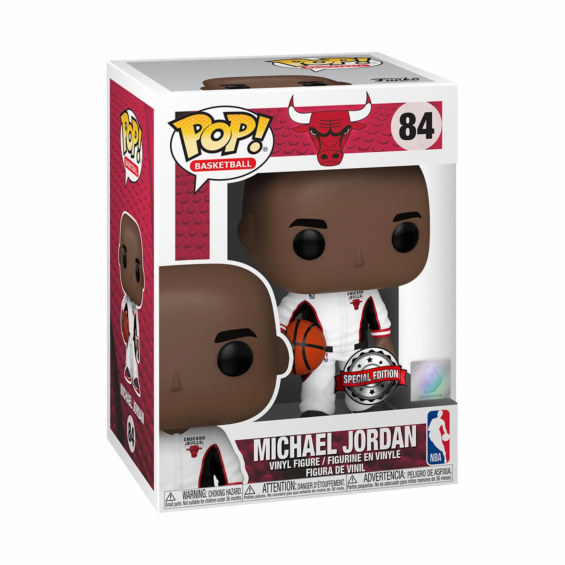 Funko Pop! NBA Michael Jordan Chicago Bulls White Warmup Figurine en Vinyle à Collectionner Officielle