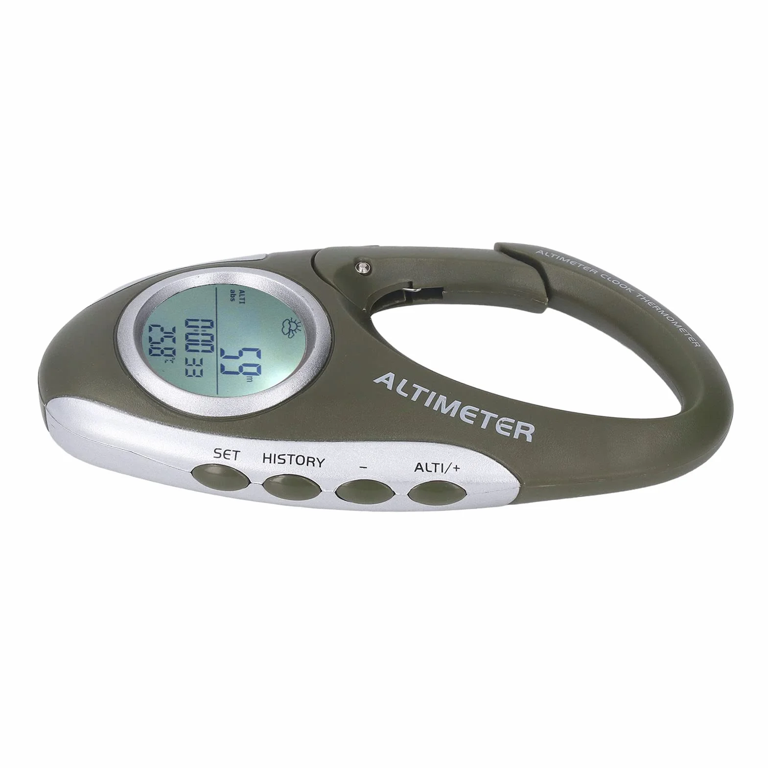 Baromètre Altimètre Numérique Portable, Boussole d'altitude Rétro-éclairé, Boîtier ABS
