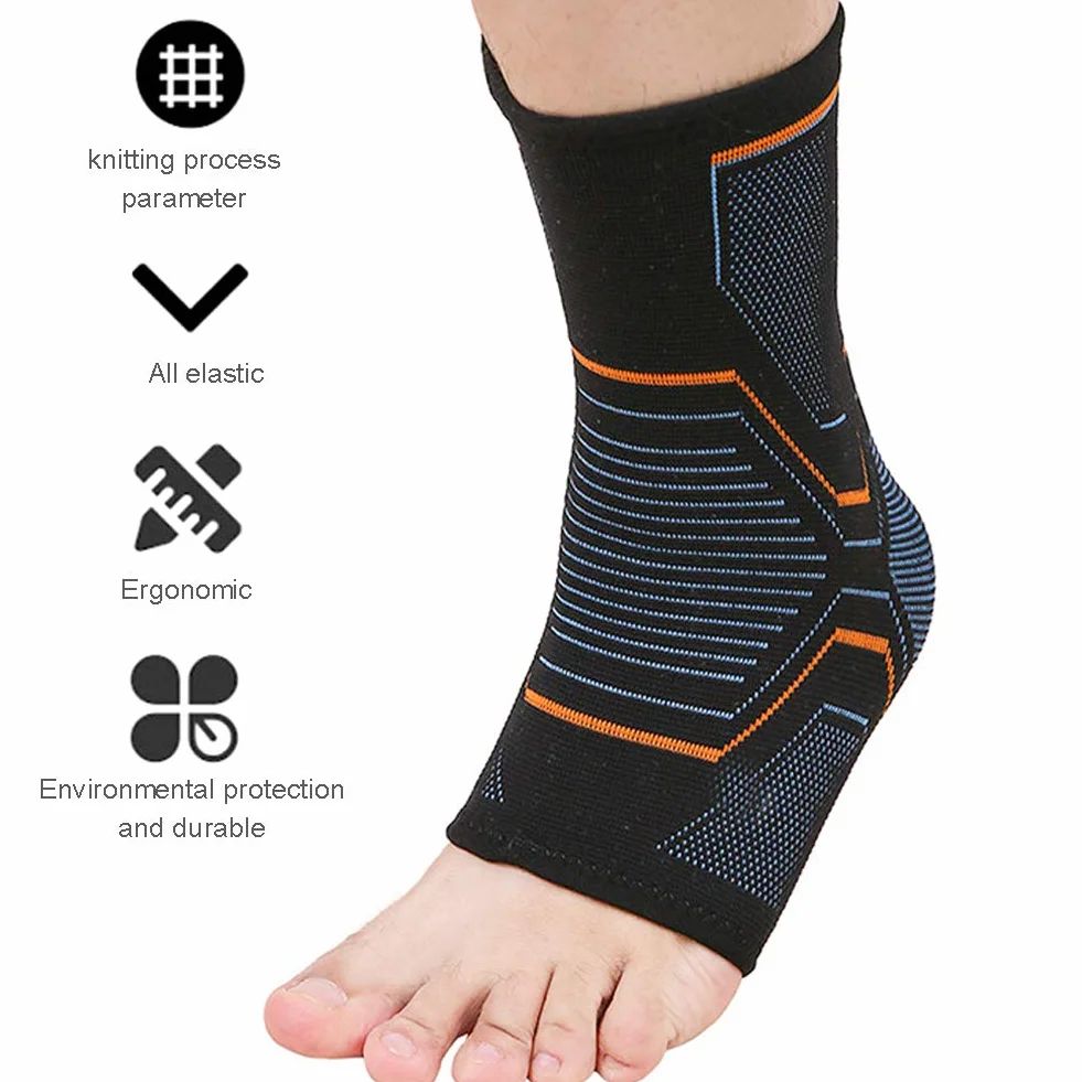 Protège-cheville Unisexe Sport Tricot Coussinet Protection pour Football Basket-ball Fitness