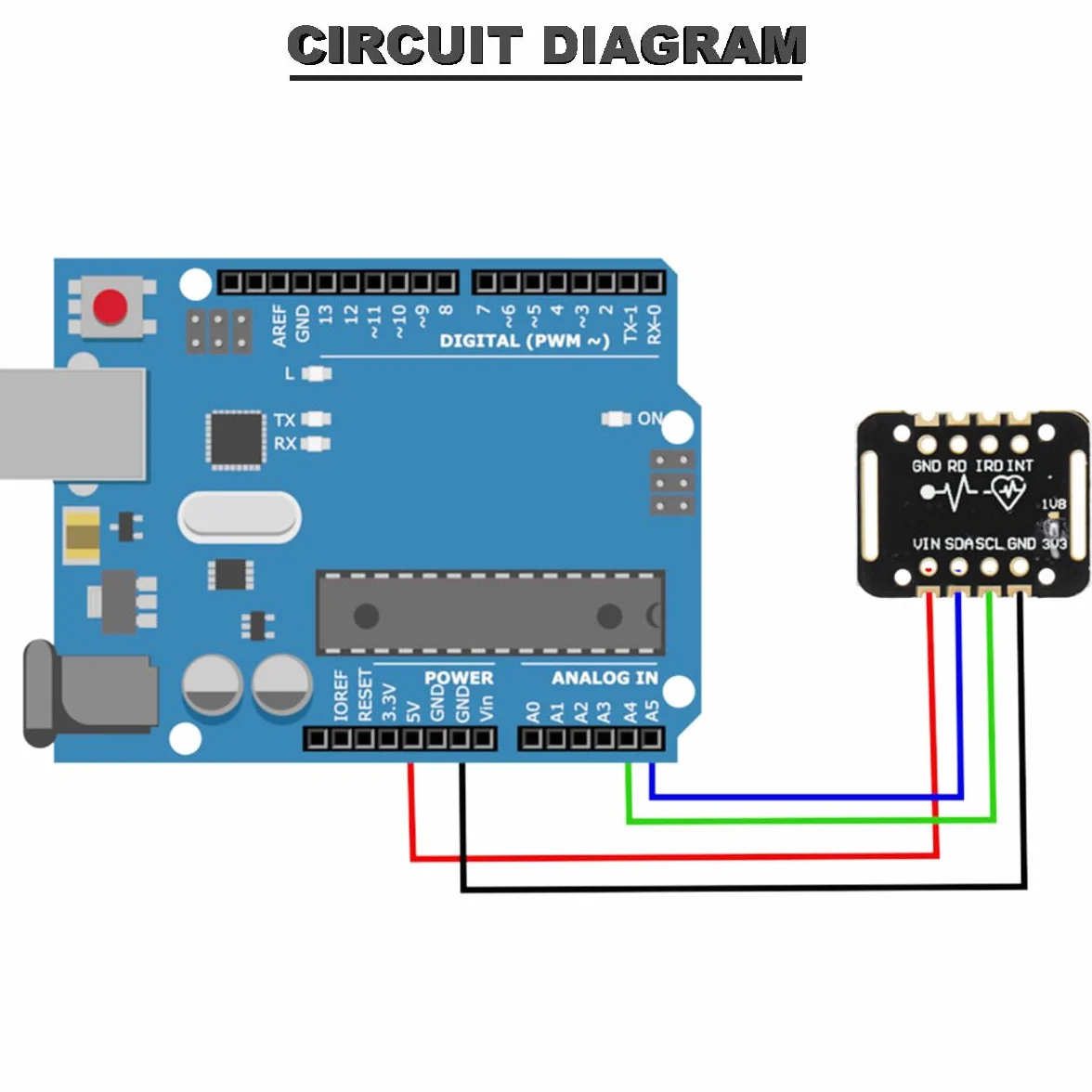 MAX30102 Module de capteur de fréquence cardiaque avec câble, pack de 4