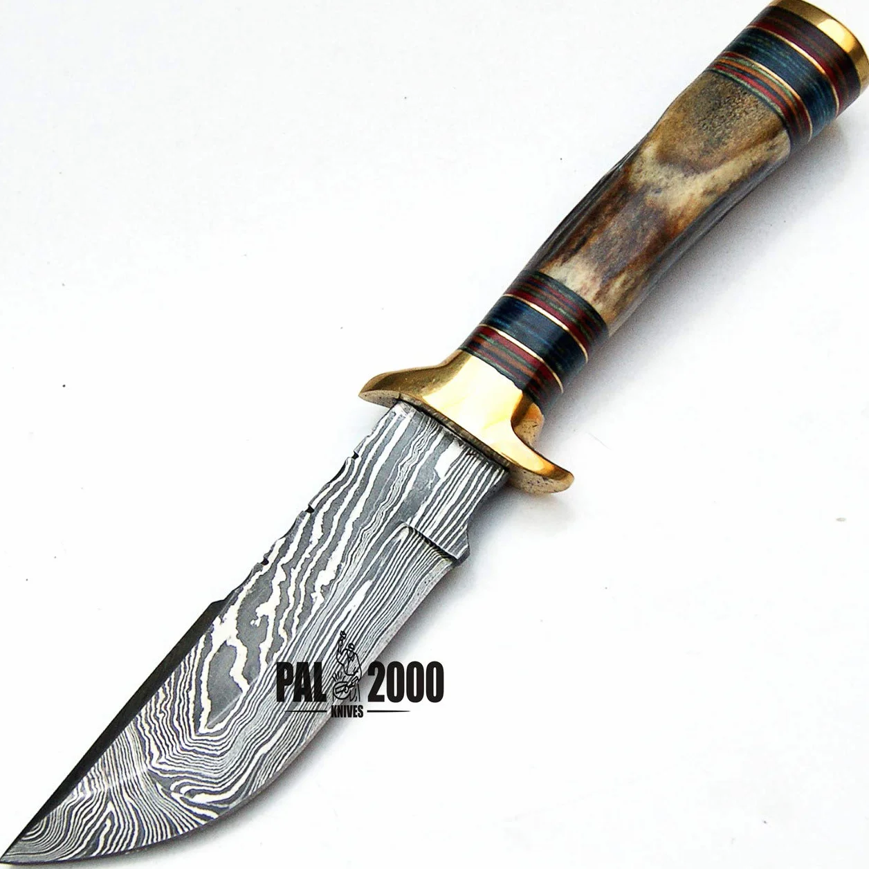 Couteau Damas acier Damas avec gaine New Pattern Blade