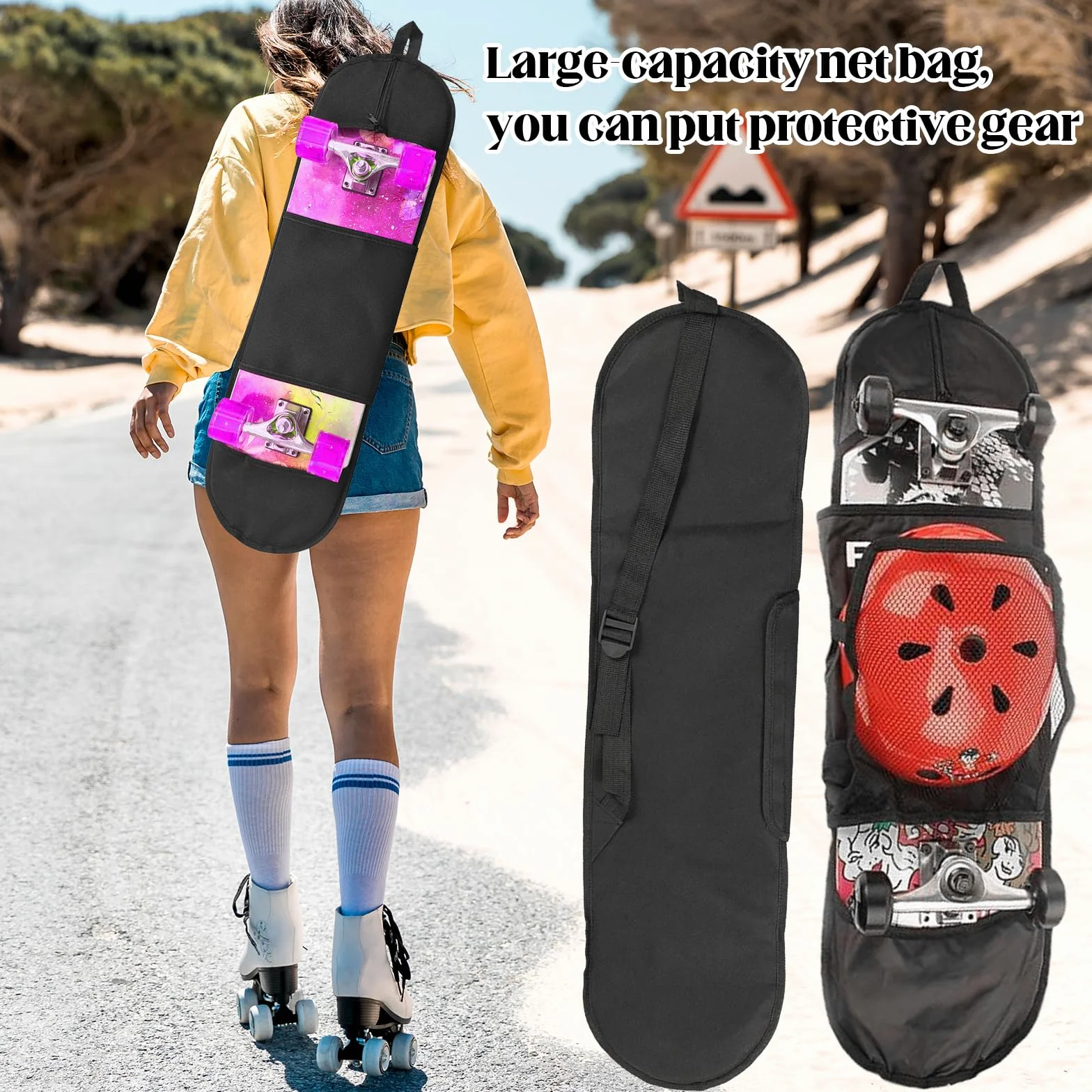 Longboard Housse Sac de Transport pour Planches à roulettes sous 31,4 Pouces