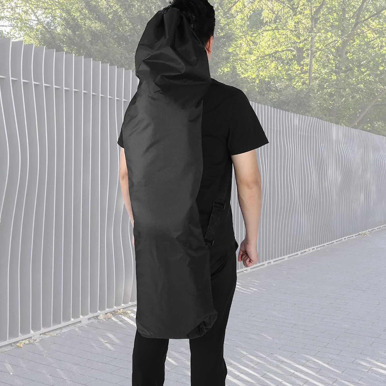 Sac Longboard 120x38cm Imperméable 600D Oxford Tissu Sac Valise Sac à Dos pour Transporter et Protéger Longboards