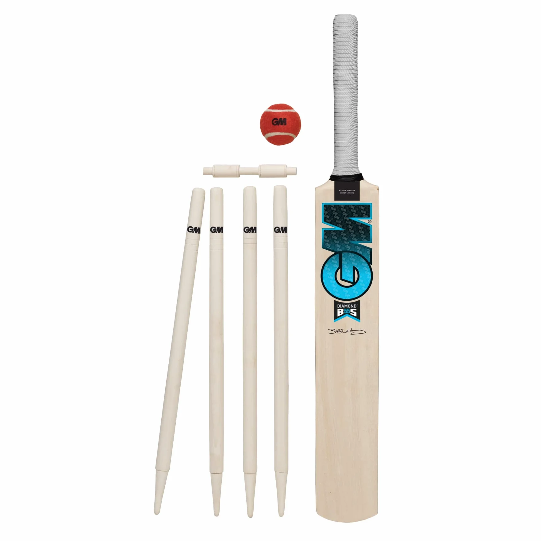 Gunn & Moore GM Young Gunn Lot de 3 battes de Cricket et souches en Bois Diamant