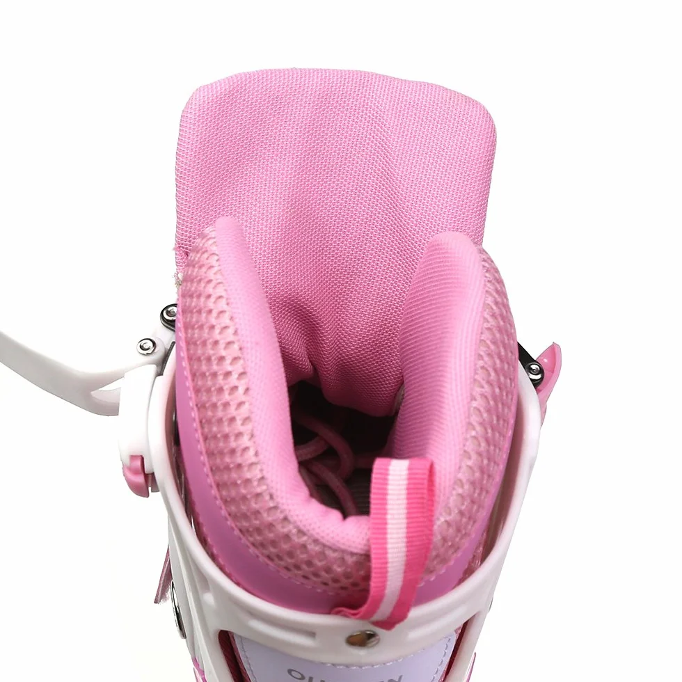 Rollers enfant ajustables taille 35-38 ABEC 7 4 roues rose