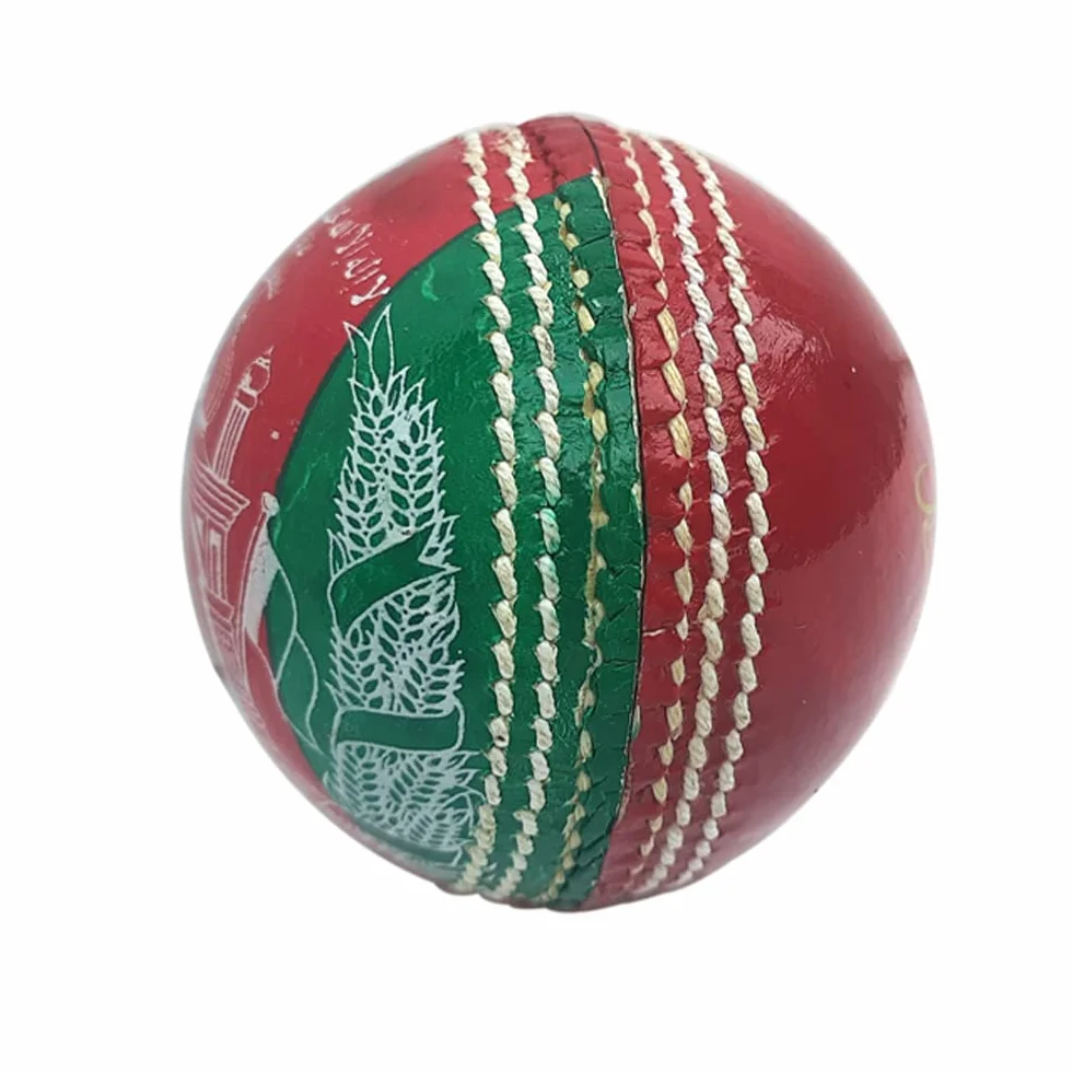 Kosma Balles de cricket en cuir cousues à la main Lot de 2 Taille standard 156 g Drapeau Afghanistan