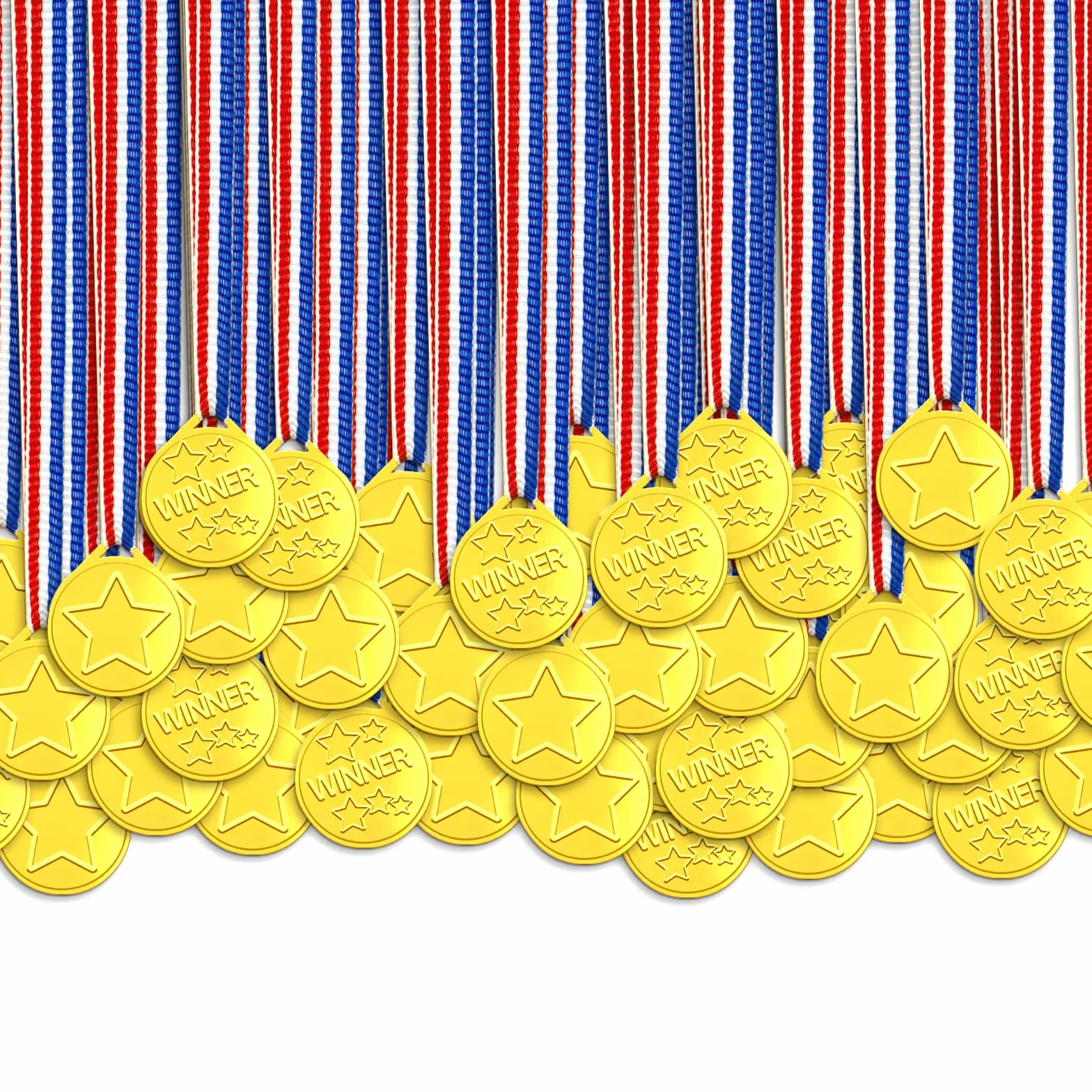 Médailles Enfants Plastique 100 Pièces Récompenses École Sport Jeux Olympiques