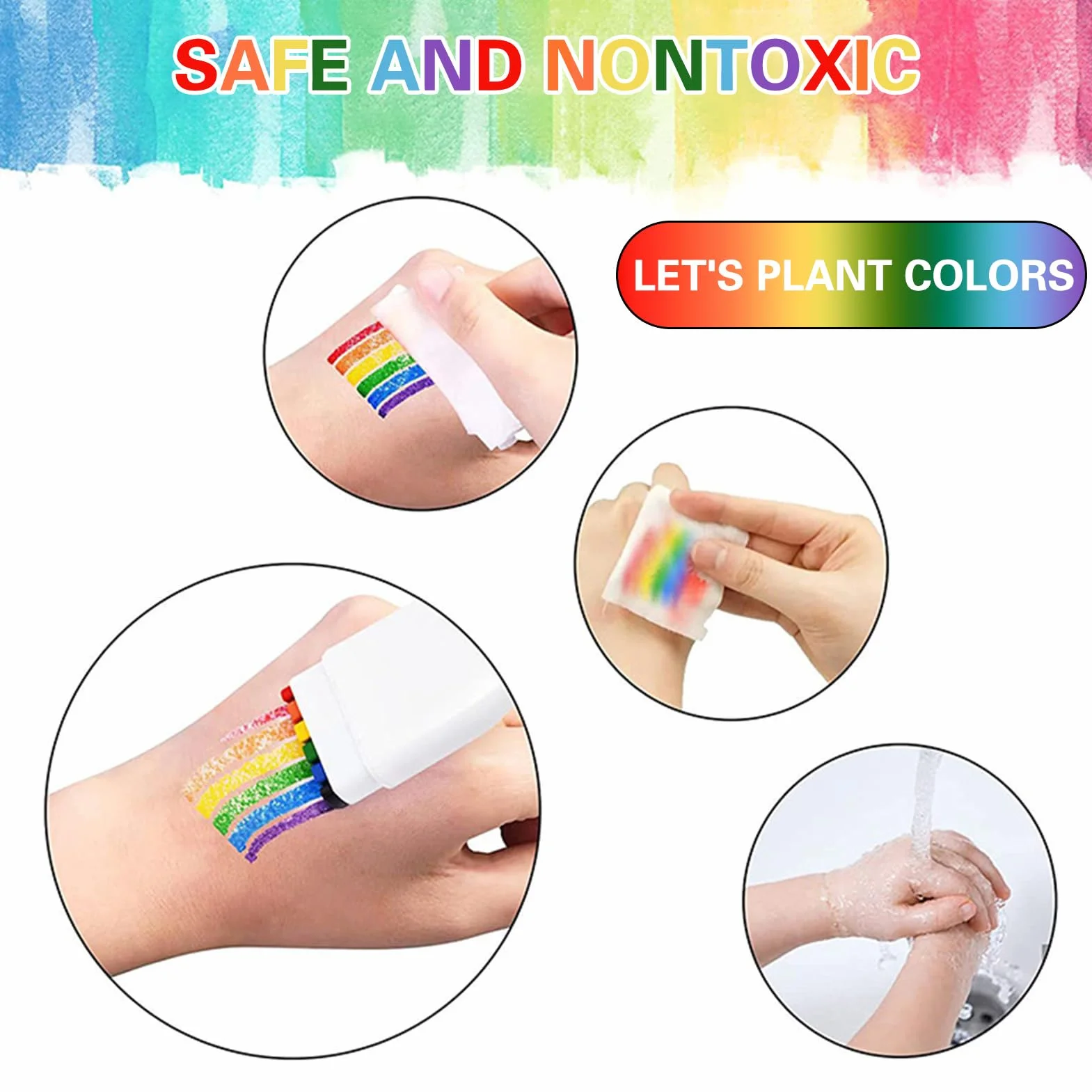 Ensemble d'accessoires de défilé du mois de la fierté LGBTQ avec peinture faciale, éventail pliable et sac réutilisable
