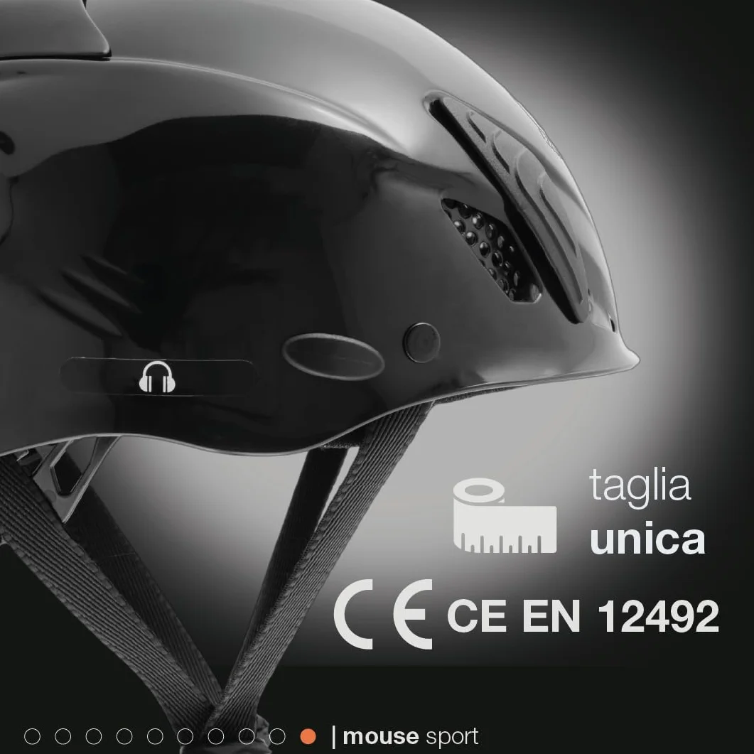 Casque léger avec Coque en ABS Noir Universelle 52-63cm