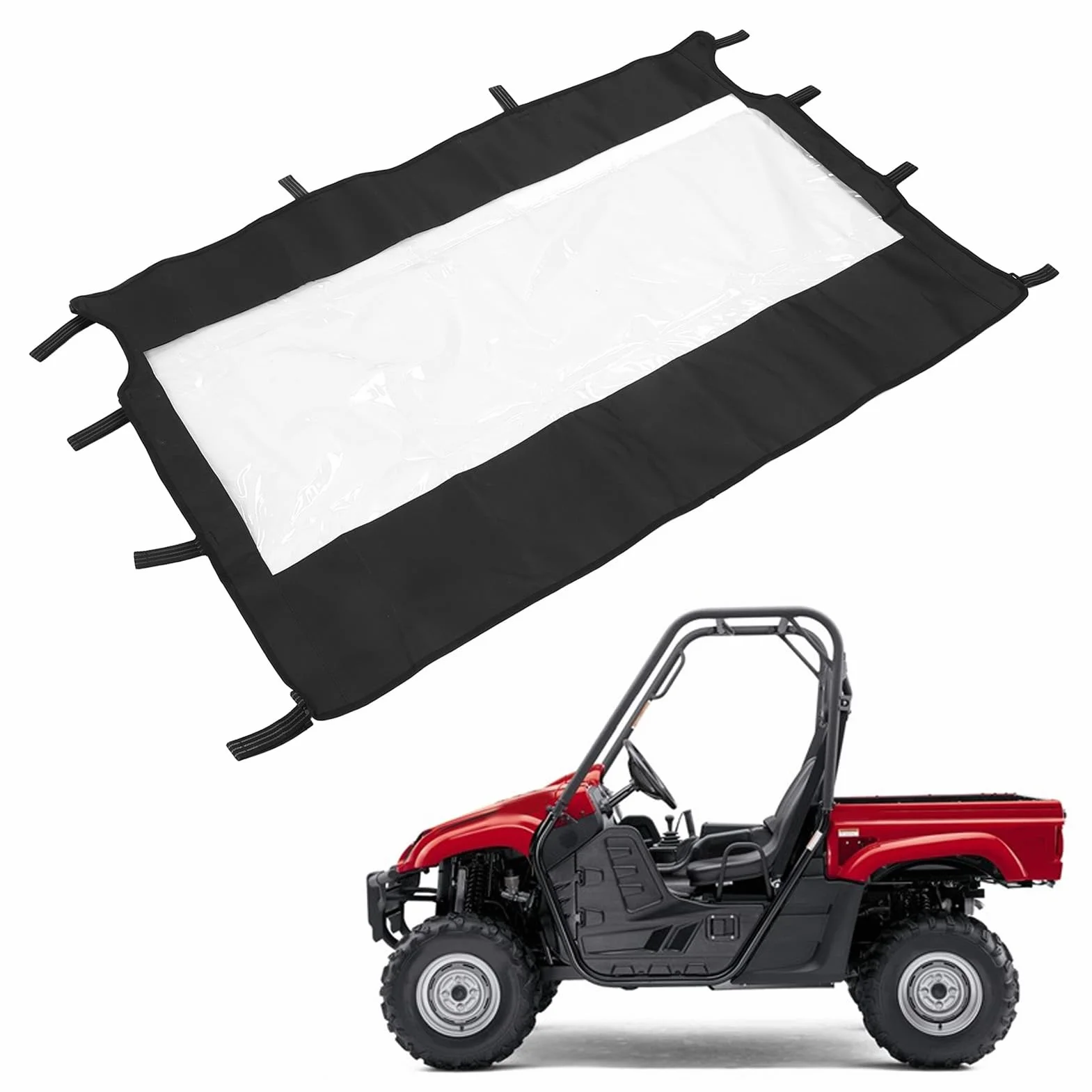 Jiawu Pare-brise Avant UTV Rhino 450 660 700 PVC Remplacement Transparent