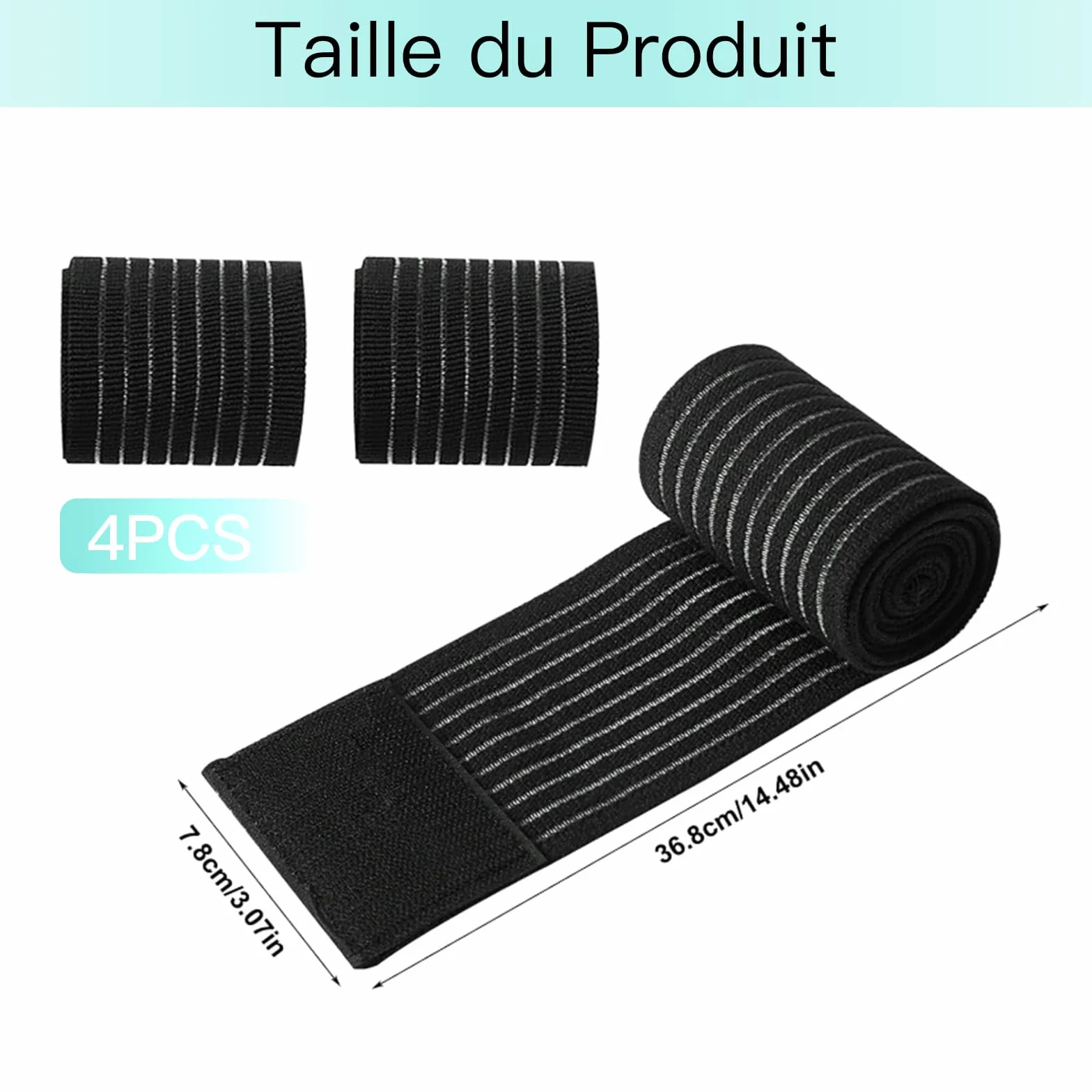Protège-Poignet Respirant Élastique Ajustable en Polyester pour Tennis, Gym, Fitness Homme et Femme