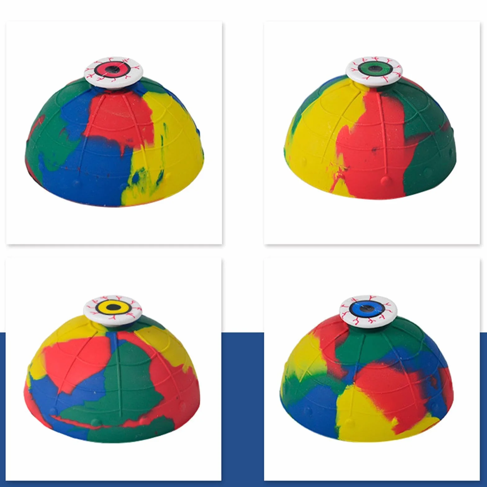 Demi Bol Rebondissant Balle en Caoutchouc Rotative Jouet de Sport Plein Air pour Enfant Garçons