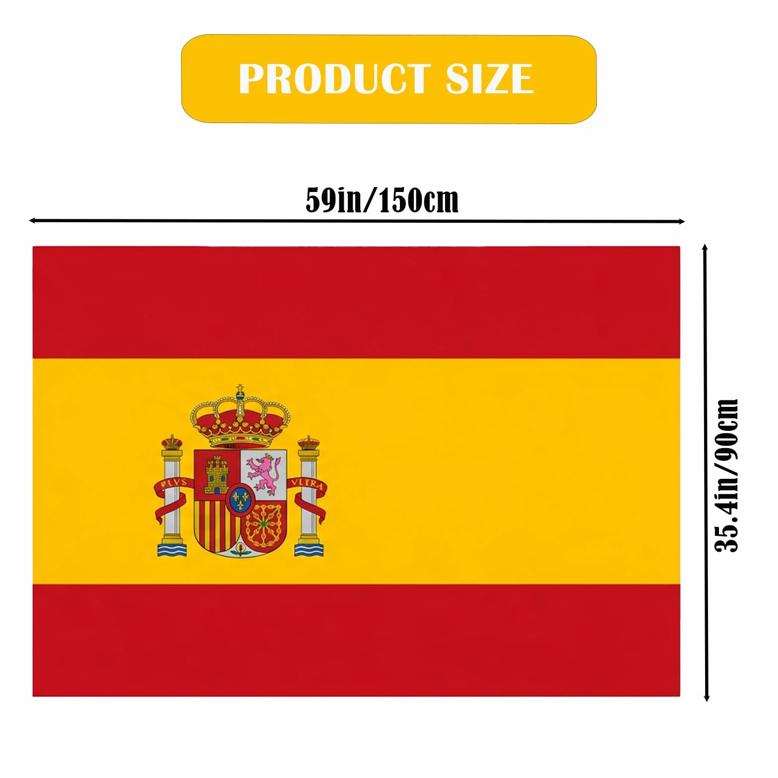 Cape Drapeau Espagnol 90x152cm Portable Supporter Stade