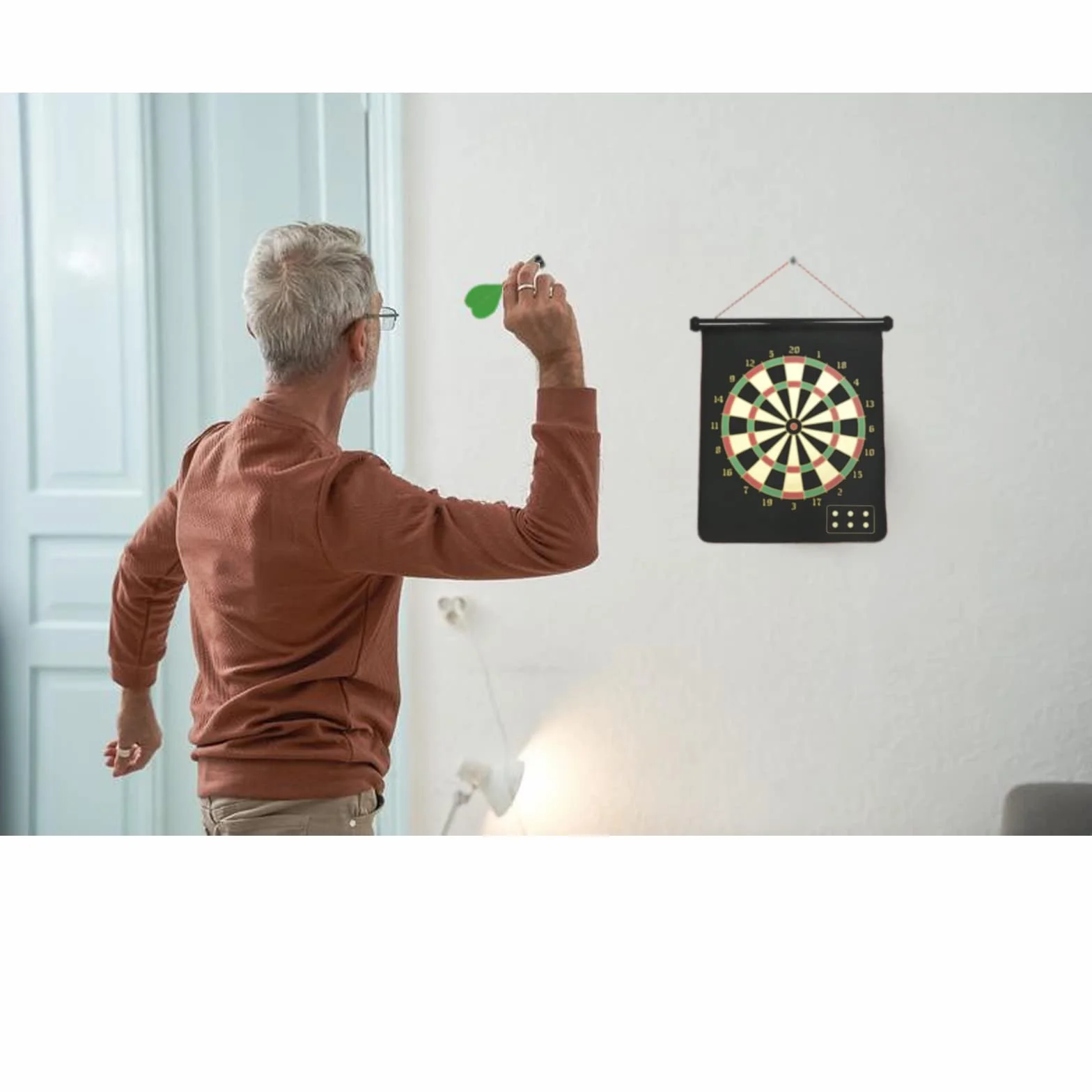 Magnétique Cible de Fléchette Ø38cm - Jeu de Fléchettes Sécurisé pour Enfants et Adultes