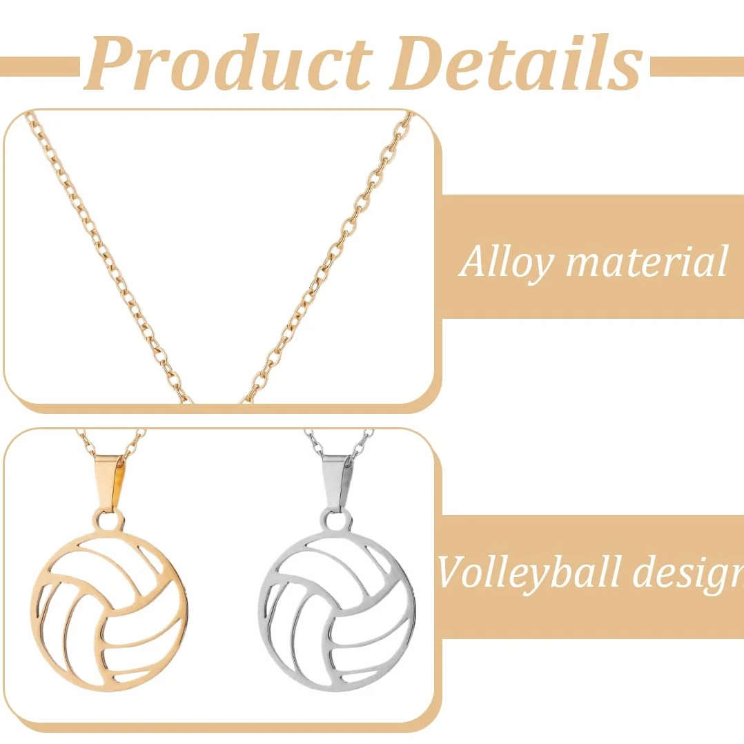 Colliers de Volley-Ball et Basket-Ball en Acier Inoxydable, Bijoux de Sport Simples, Collier de Clavicule, Cadeau pour Adolescentes