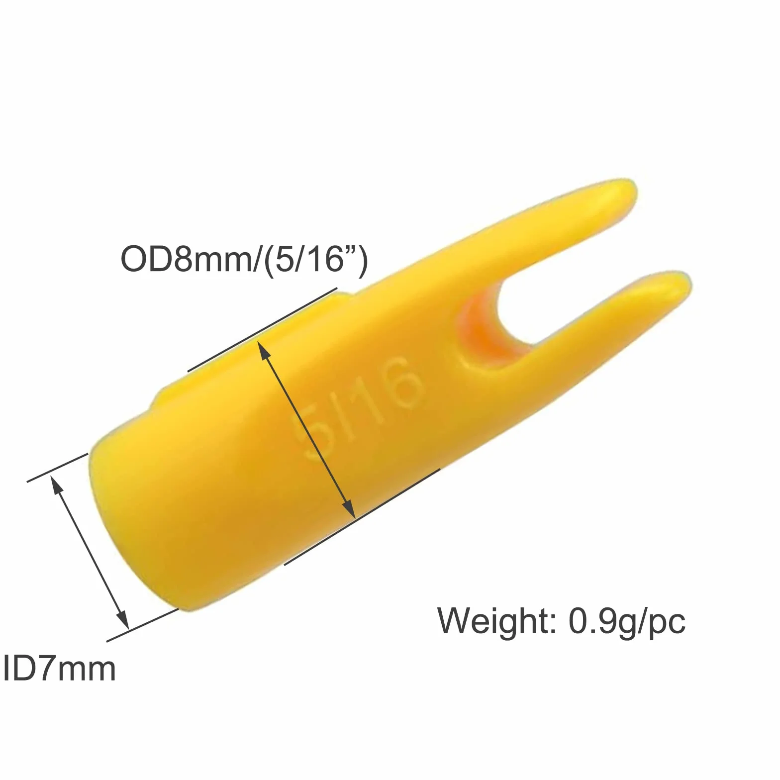 Encoches de flèche de tir à l'arc 5/16" Plastique Remplacement Queue de flèche Accessoires 50pcs