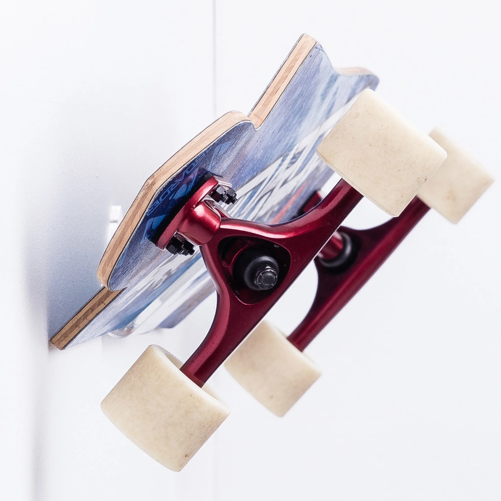 SKATLE 2.0 Support Mural pour Planche à roulettes, Longboard, Pennyboard, Vertical, Horizontal, Transparent