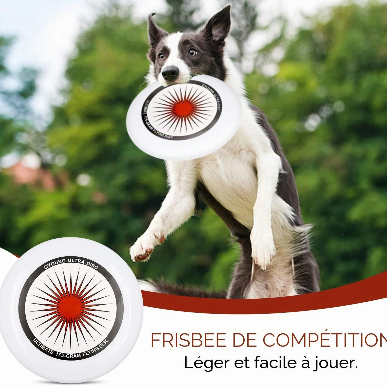 Frisbee de compétition 175g sportif extérieur original pour joueurs professionnels et occasionnels