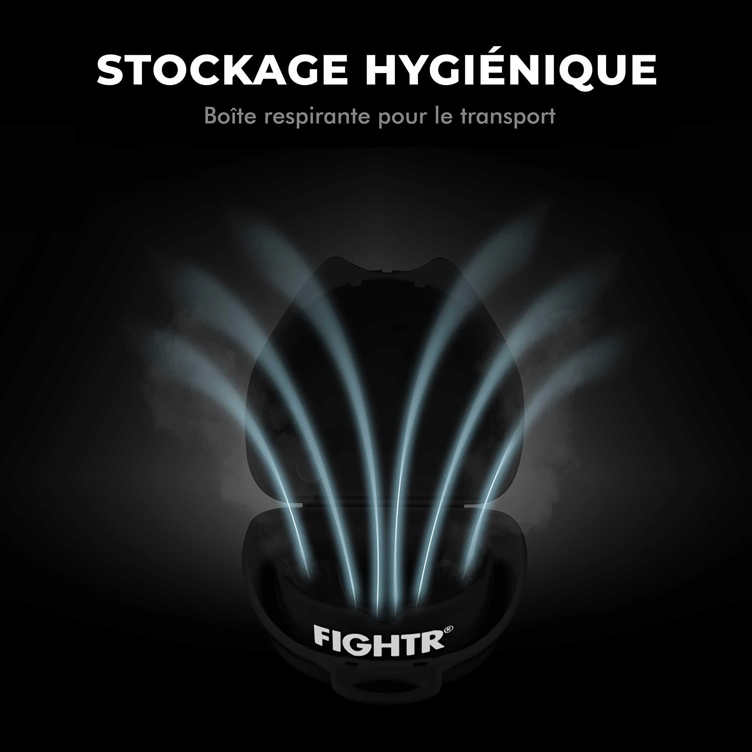 FIGHTR® Protège-Dents Sport pour Boxe, MMA, Muay Thai, Hockey, Arts Martiaux avec Boîte d'Hygiène