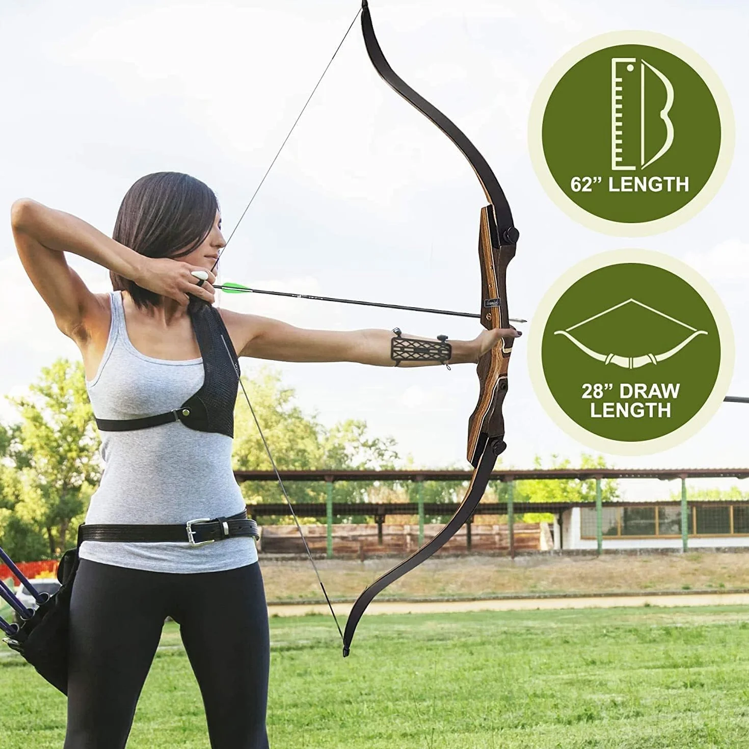 Samick Sage Takedown Recurve Bow 62" 40 LB Gaucher