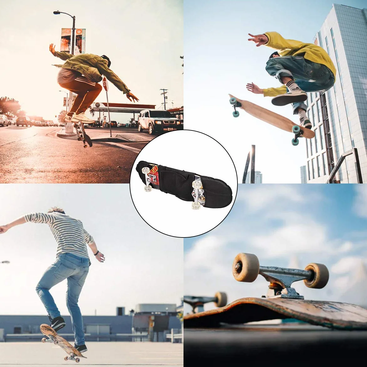 ZONSUSE Sac de Planche à roulettes Housse de Protection pour Skateboard 31,5 Pouces