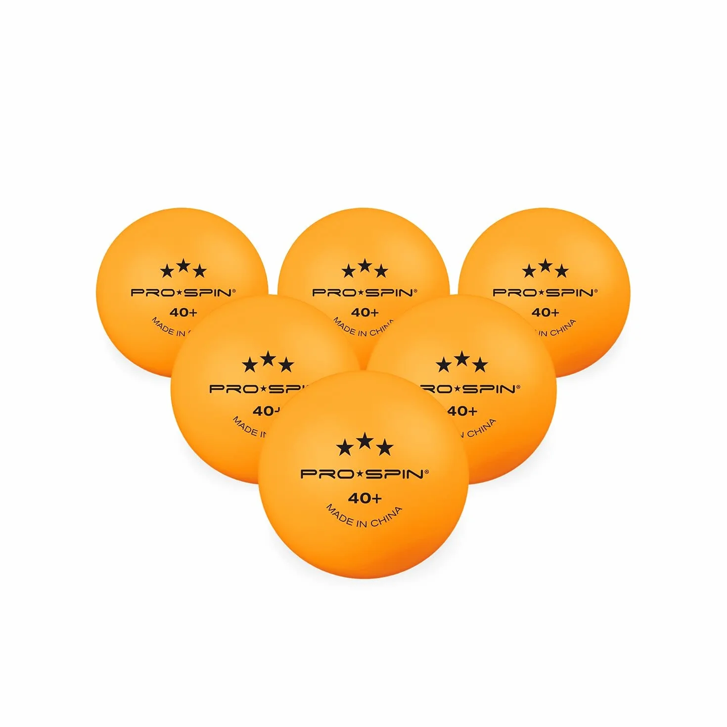 PRO-SPIN Balles de Ping-Pong 3 Étoiles Orange 40+ ABS Lot de Balles pour Tennis de Table Intérieur Extérieur
